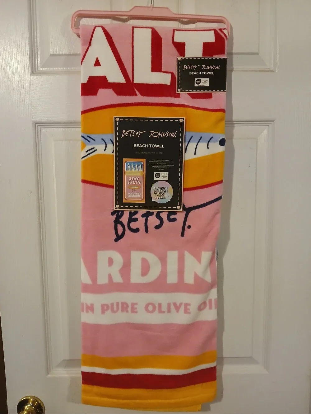 Betsey Johnson NWT 6ft Beach Towel - Stay Salty
